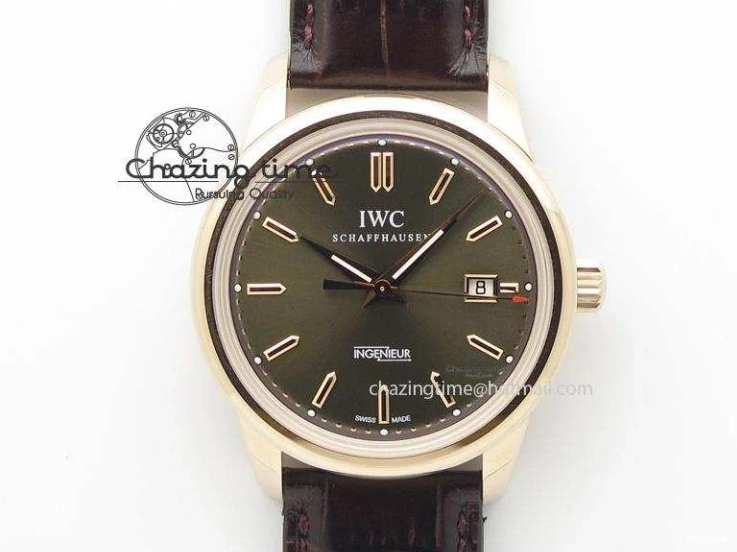 MIROTIME 0807 Affordable Ingeniuer St.Laurens SS Brown Dial MK 1:1 Best Edition On Black Leather Strap A 7365